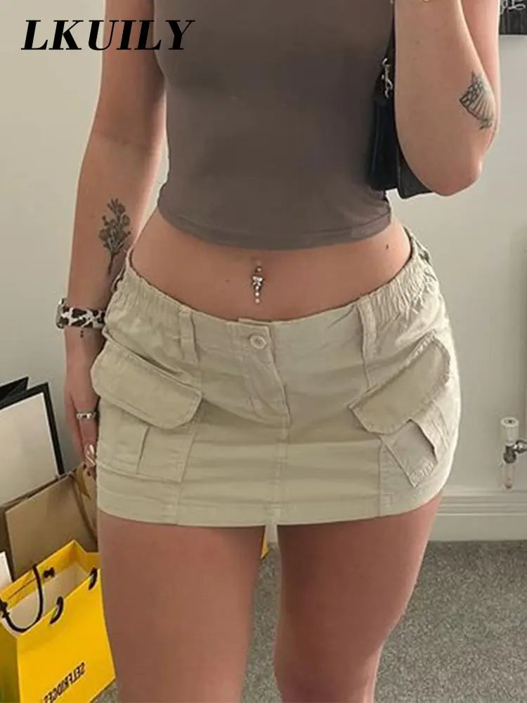 Vintage Cargo Mini Skirt